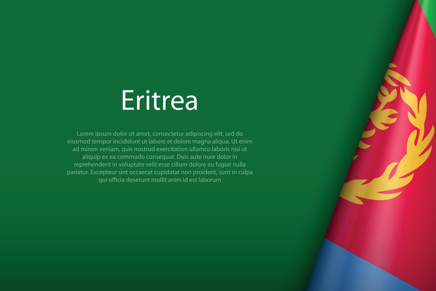 eritrea nacional bandera aislado en antecedentes con copyspace vector