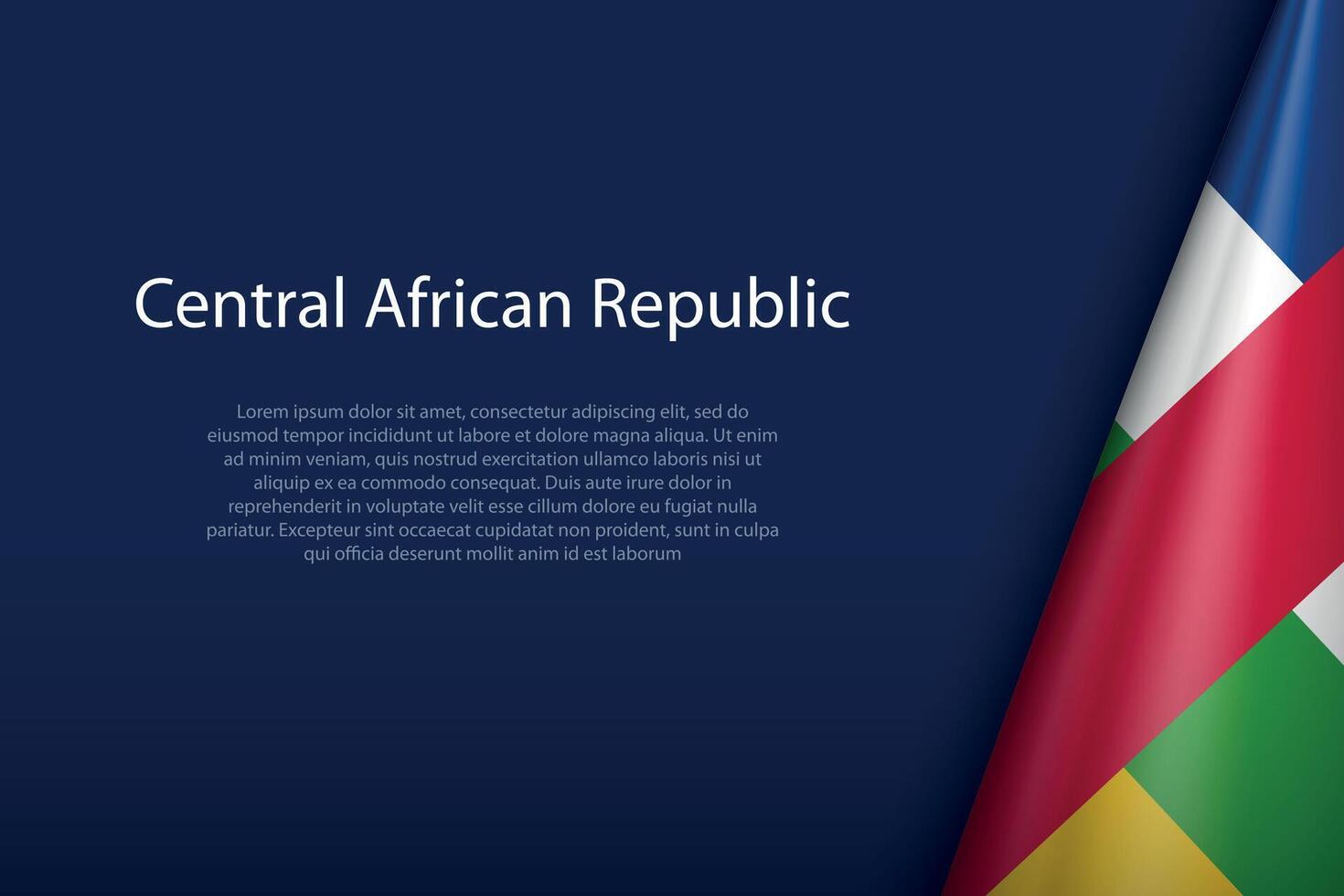 central africano república nacional bandera aislado en antecedentes con copyspace vector