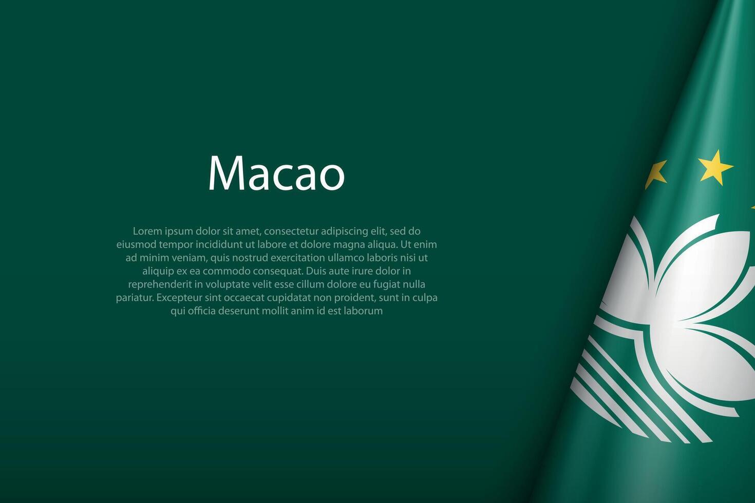 macao nacional bandera aislado en antecedentes con copyspace vector