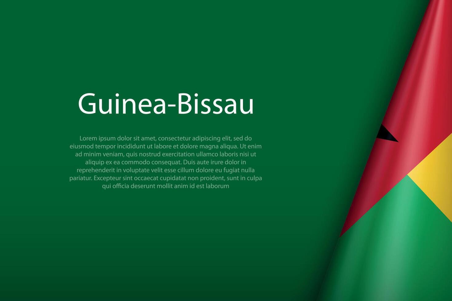 guinea-bissau nacional bandera aislado en antecedentes con copyspace vector