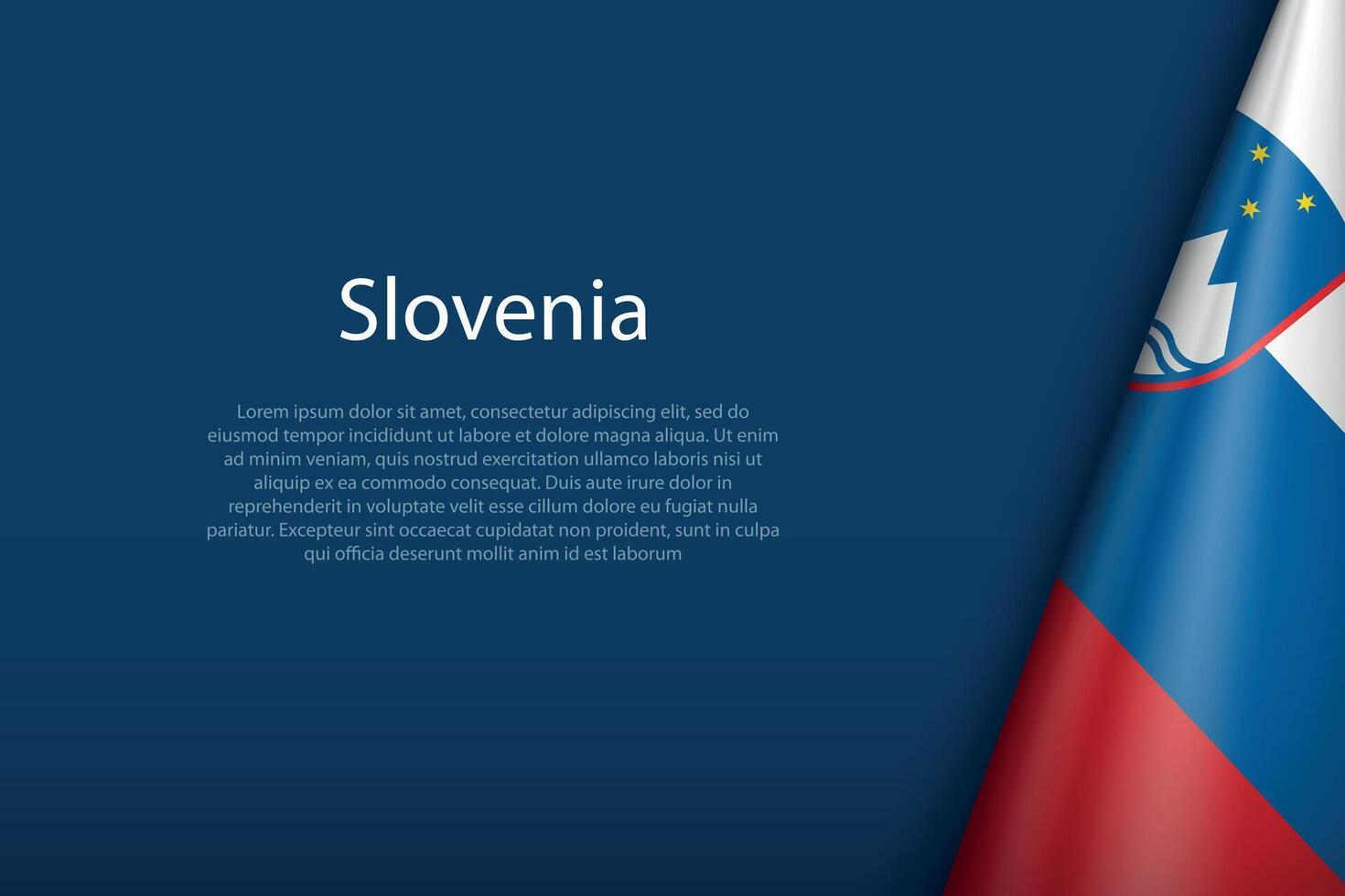 Eslovenia nacional bandera aislado en antecedentes con copyspace vector