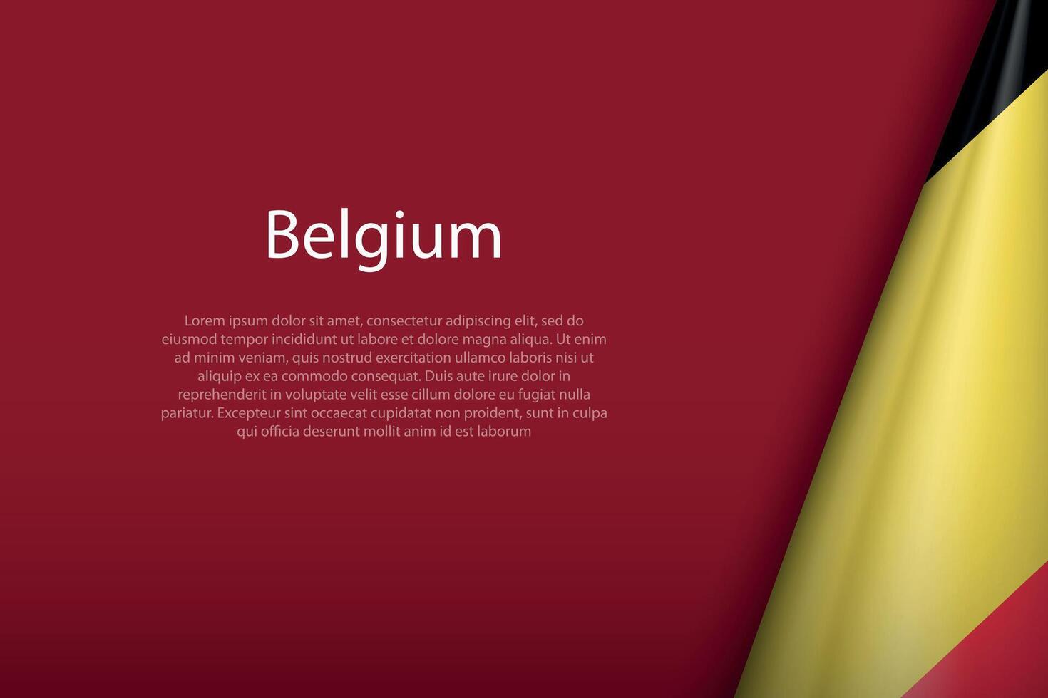 Bélgica nacional bandera aislado en antecedentes con copyspace vector