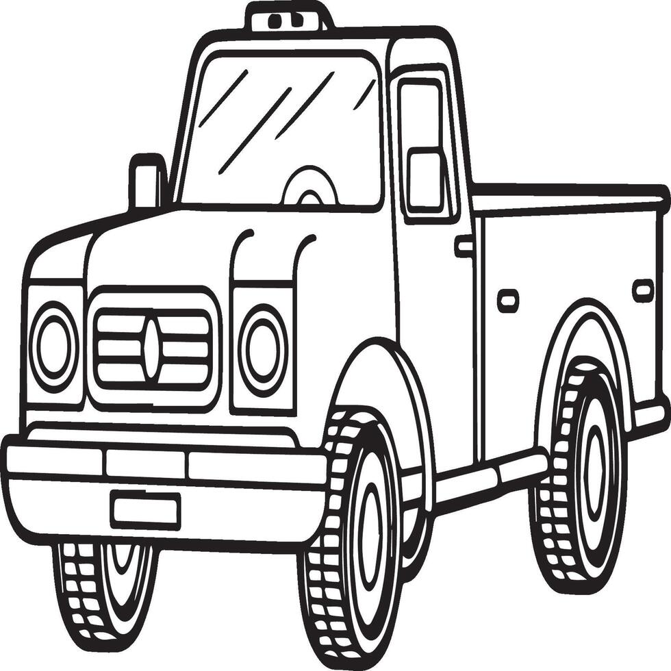 Vehicles coloring pages for kids. Vehicles outline vector