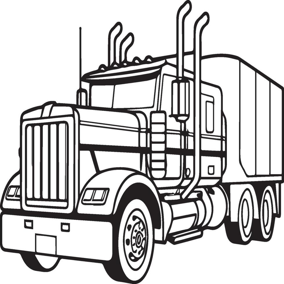 Truck coloring pages for coloring  book. Vehicles coloring pages. Vehicles outline vector