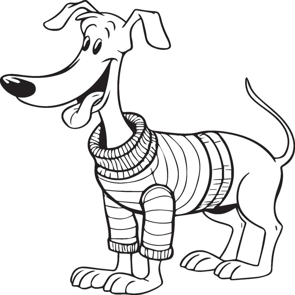 Funny dog coloring pages. Dog coloring pages for coloring book vector