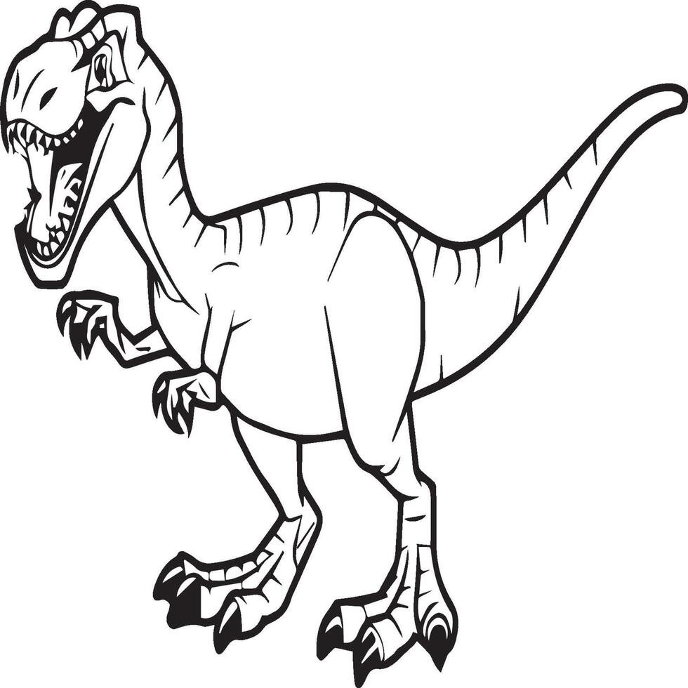 Dinosaur coloring pages. Dinosaur outline vector