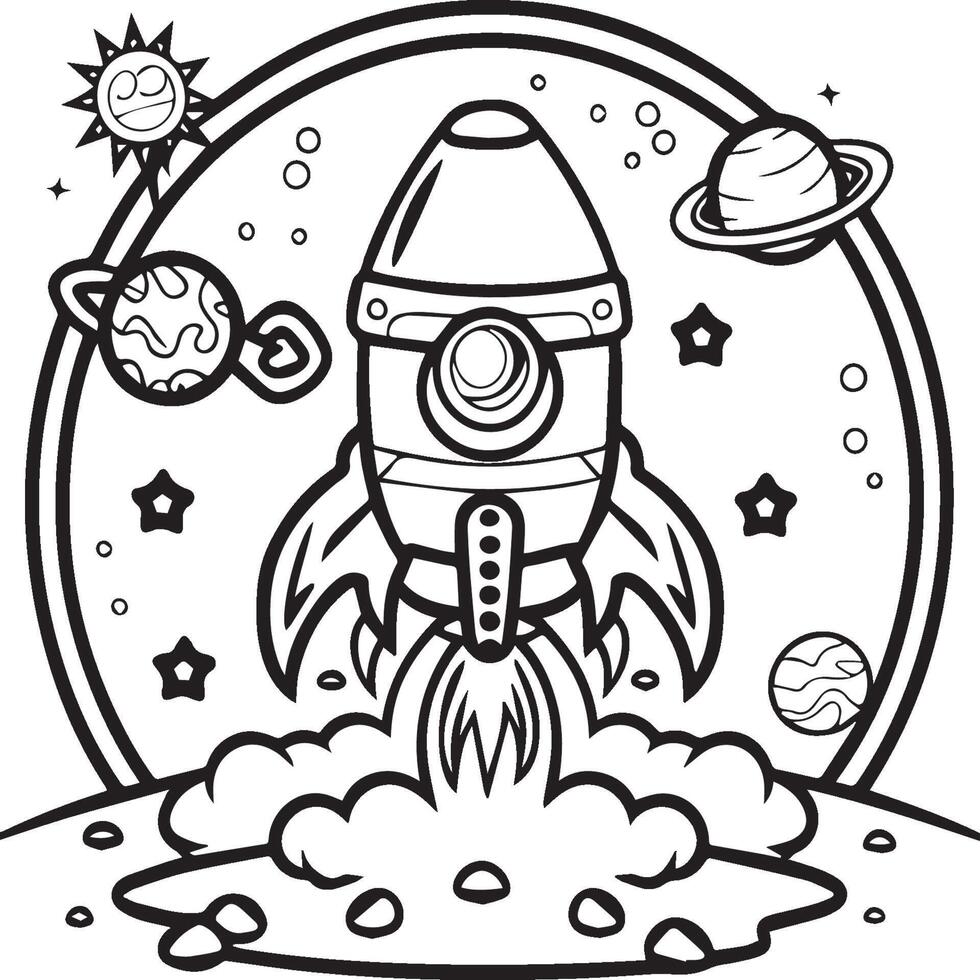 Outer space coloring pages for kids. Space coloring pages. Space