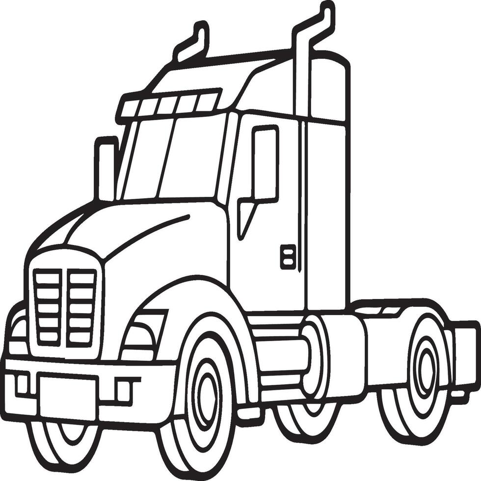 Truck coloring pages for coloring  book. Vehicles coloring pages. Vehicles outline vector