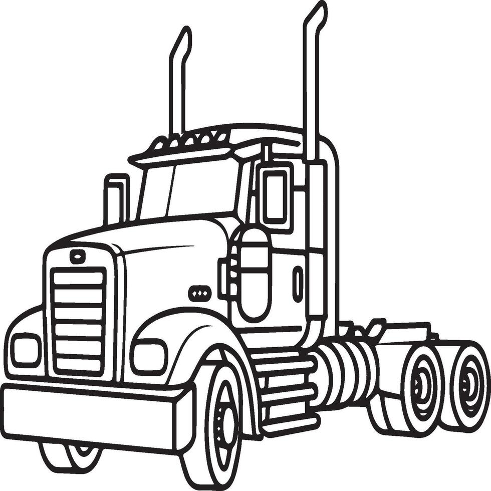 Truck coloring pages for coloring  book. Vehicles coloring pages. Vehicles outline vector