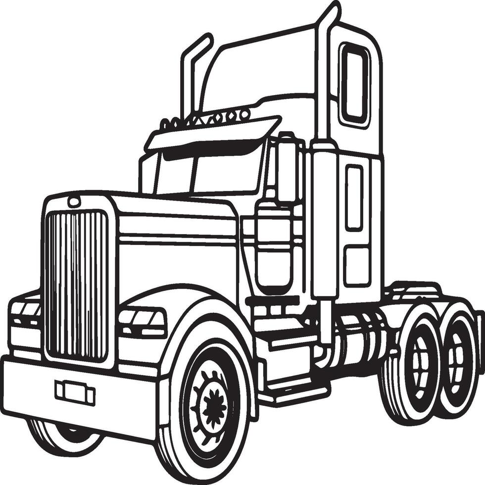 Truck coloring pages for coloring  book. Vehicles coloring pages. Vehicles outline vector