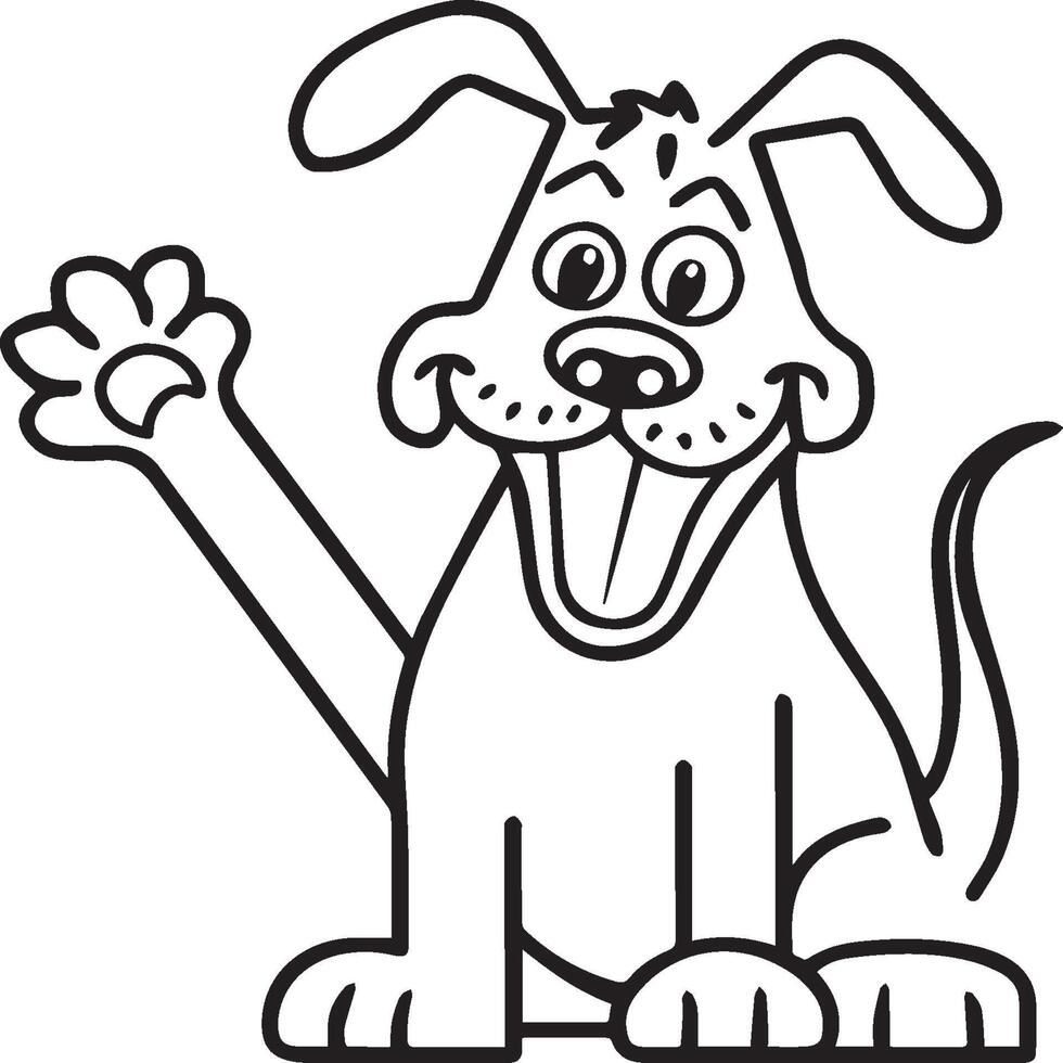 Funny dog coloring pages. Dog coloring pages for coloring book vector