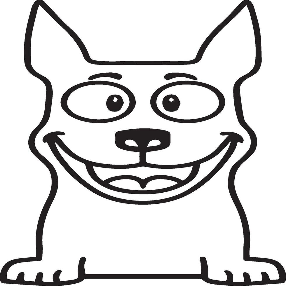 Funny dog coloring pages. Dog coloring pages for coloring book vector