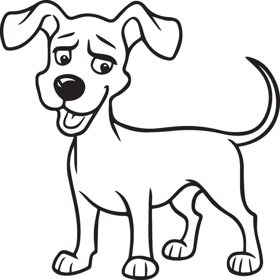 Funny dog coloring pages. Dog coloring pages for coloring book vector