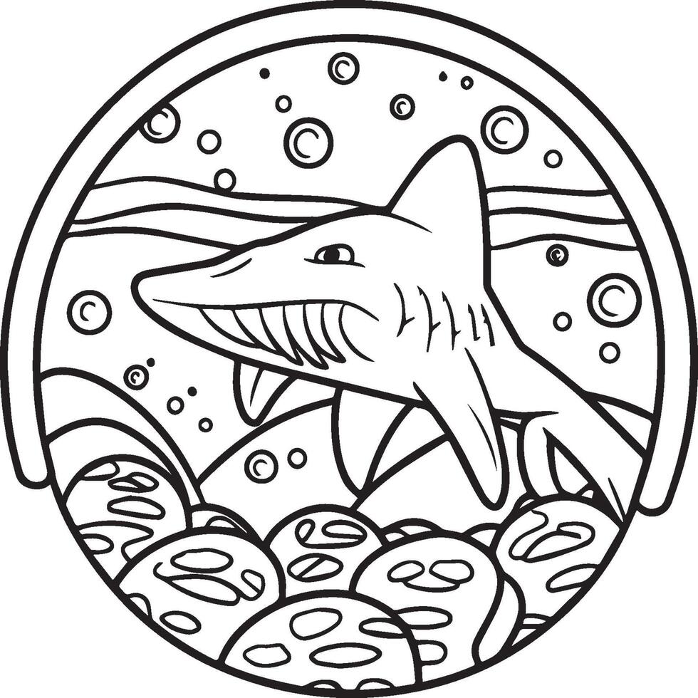 Whale Shark coloring pages. Whale Shark outline for coloring book vector