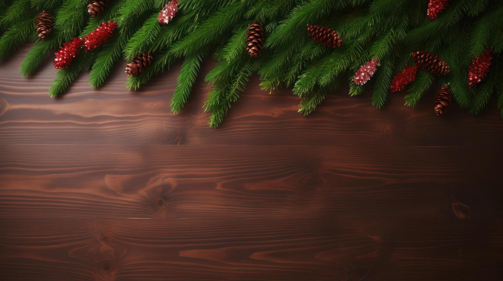 AI generated christmas traditional background photo