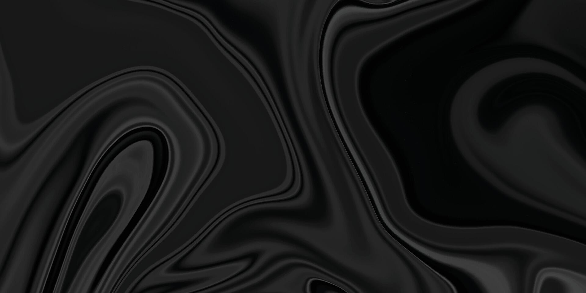 Abstract flowing liquid curve line. Silver black metallic. Modern fluid background. Beautiful Marbling liquify. Black and silver background vector