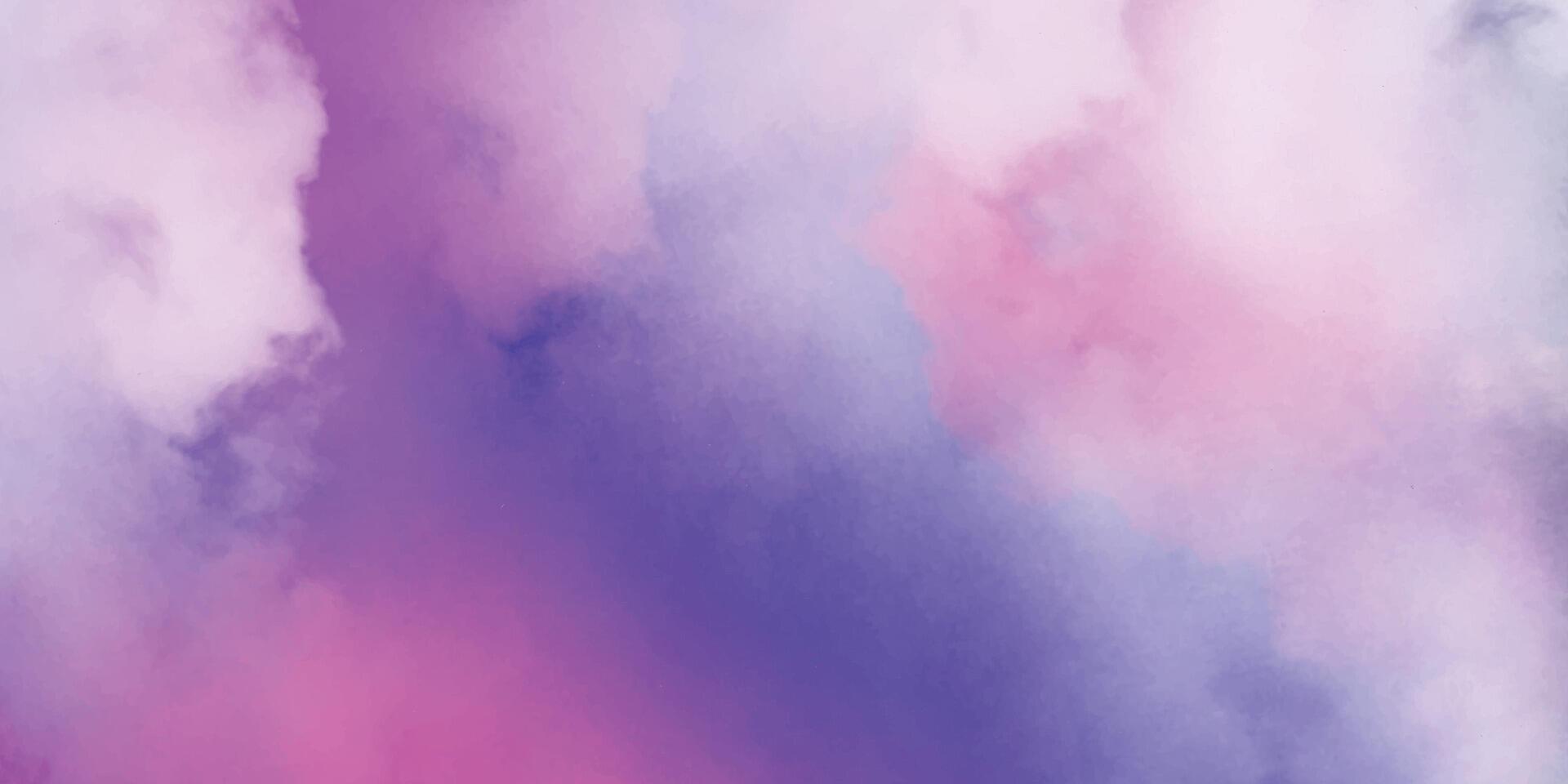 Colorful watercolor sky background. Blue and purple watercolor background with copy space vector