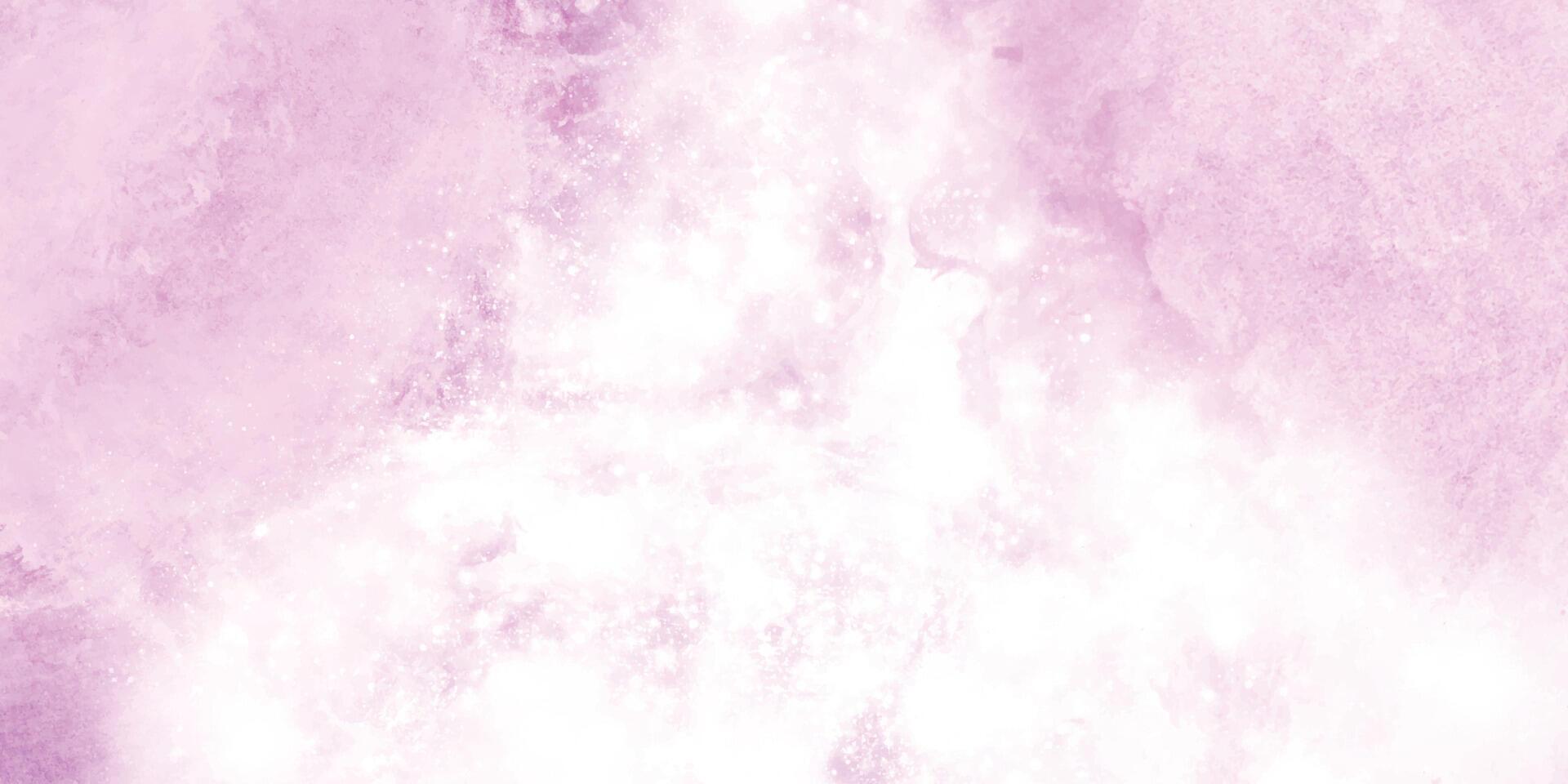 Abstract watercolor pink texture with splashes. Pink background with focus and shiny clouds. vector