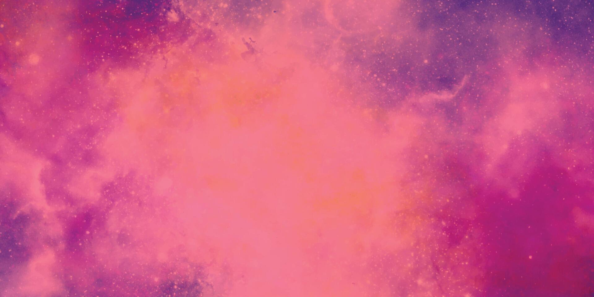 Colorful watercolor background with space. Sky galaxy, universe, background with clouds and sparkling. Abstract grunge texture background. vector