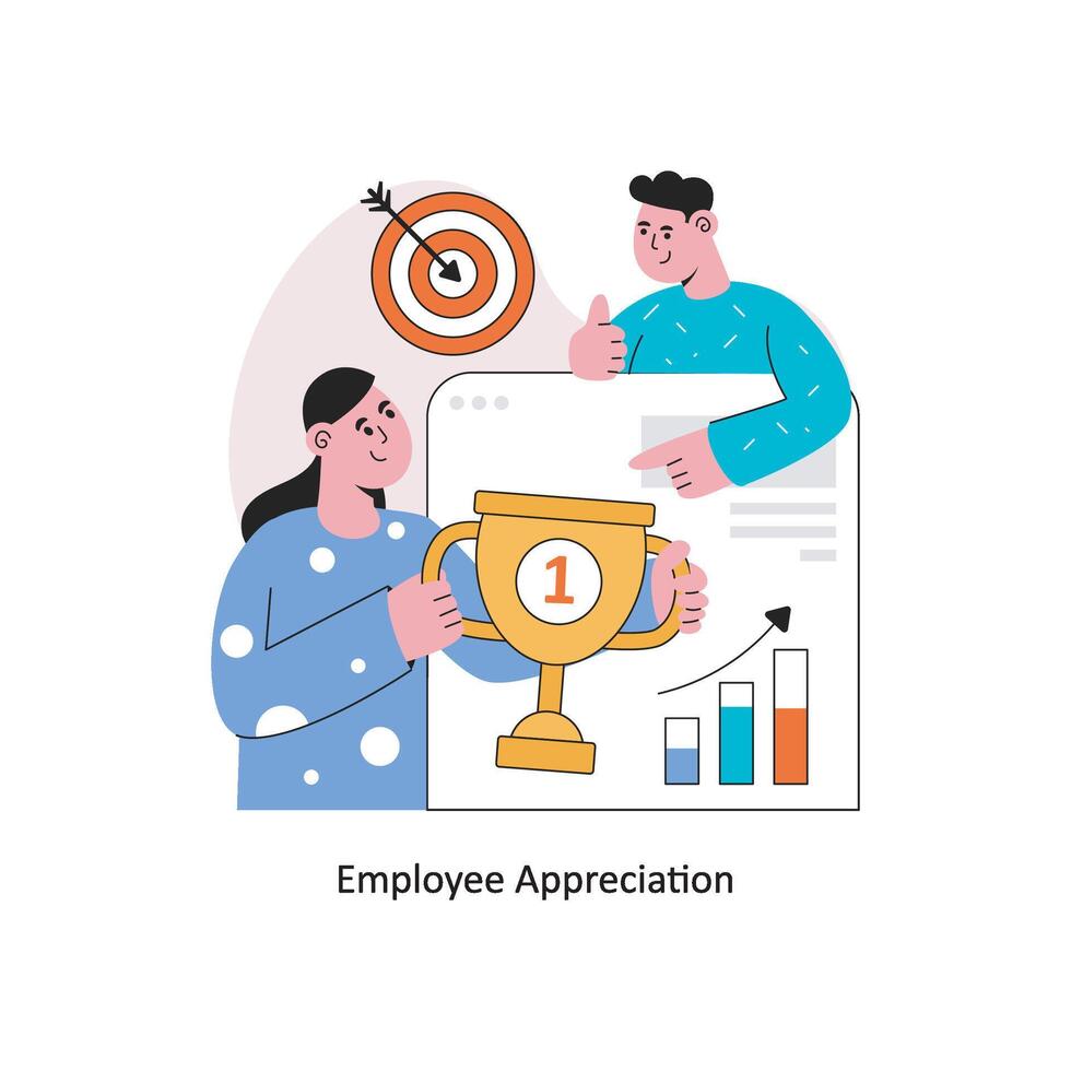 Employee Appreciation  Flat Style Design Vector illustration. Stock illustration