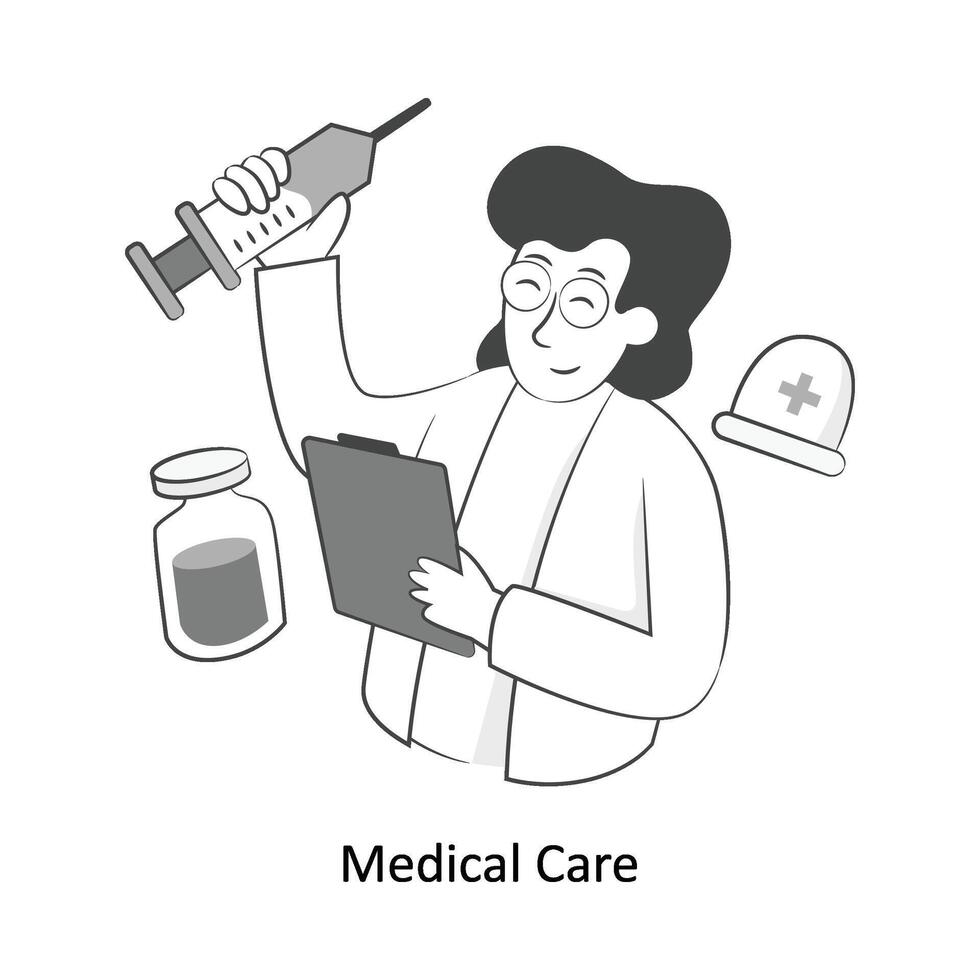 Medical Care Flat Style Design Vector illustration. Stock illustration