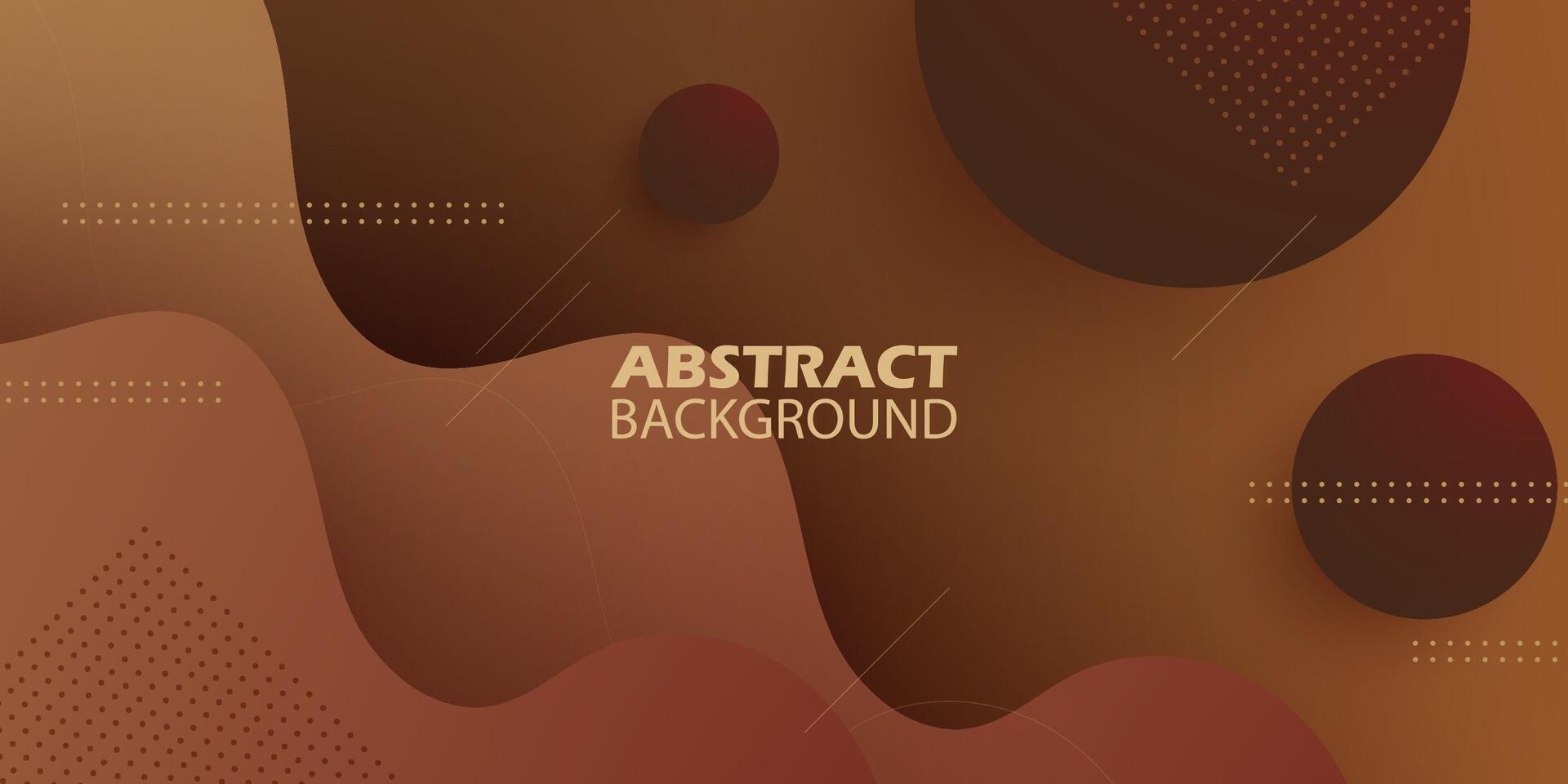 Simple dynamic brown textured background design in 3D style with dark color. Wave and circle pattern design. EPS10 Vector