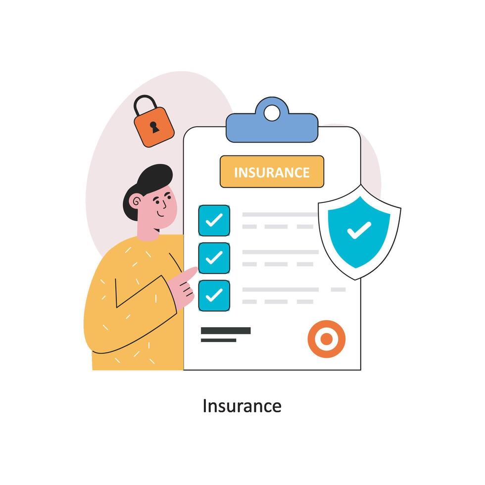 Insurance Flat Style Design Vector illustration. Stock illustration