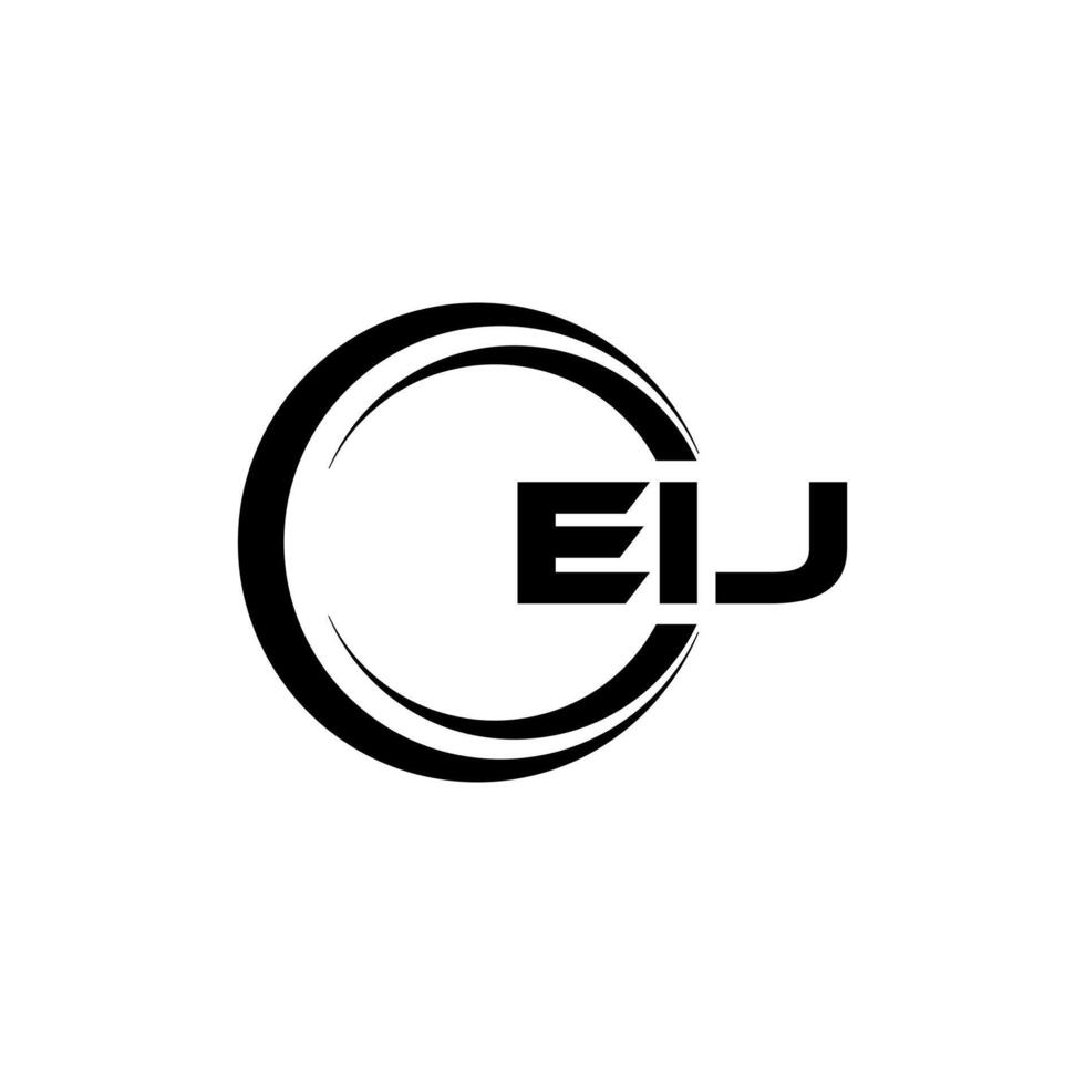 EIJ Letter Logo Design, Inspiration for a Unique Identity. Modern Elegance and Creative Design. Watermark Your Success with the Striking this Logo. vector