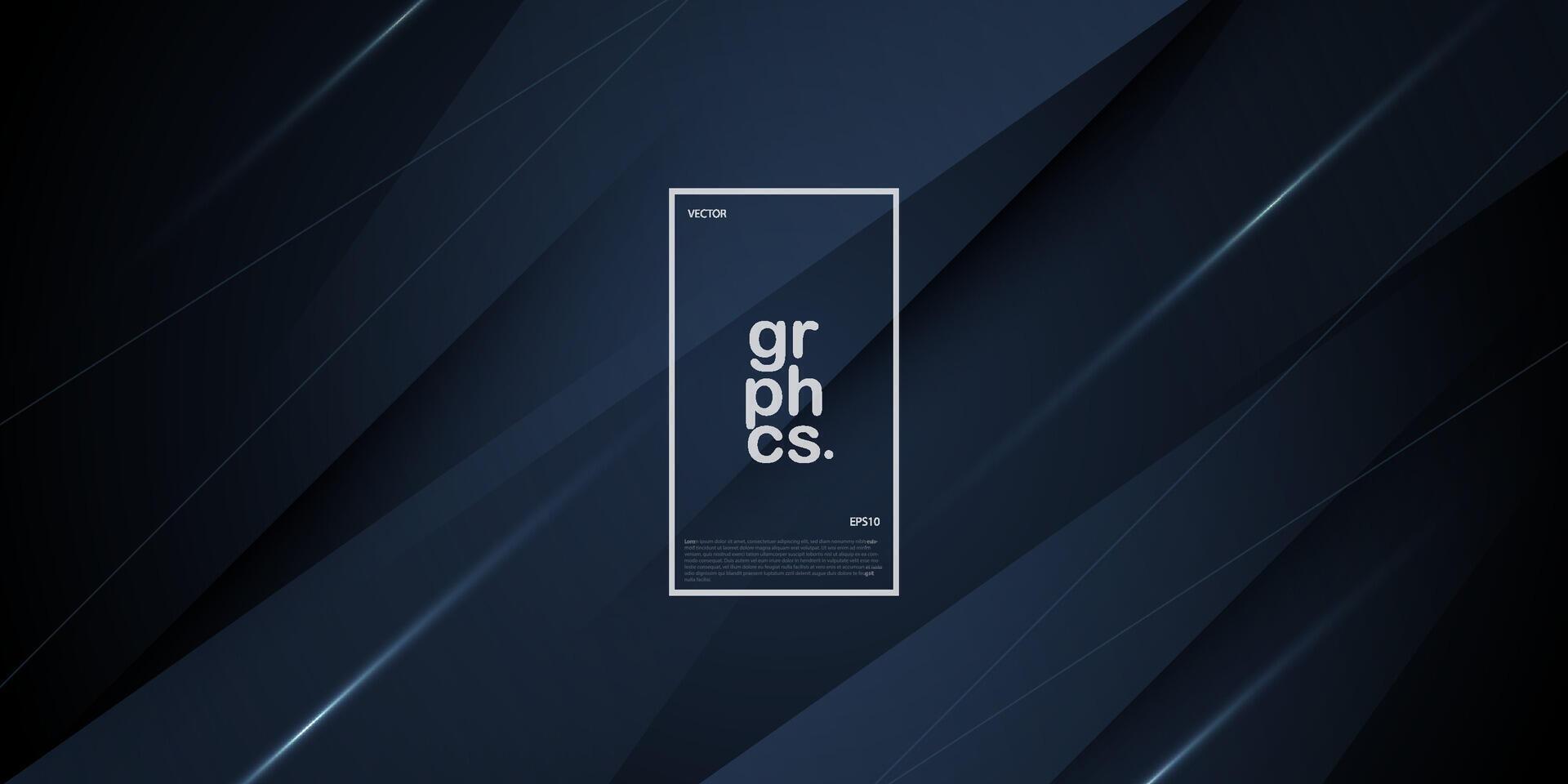 Abstract dark blue background with shadows and simple lines. looks 3d with additional light. suitable for posters, brochures, e-sports and others. Eps10 vector