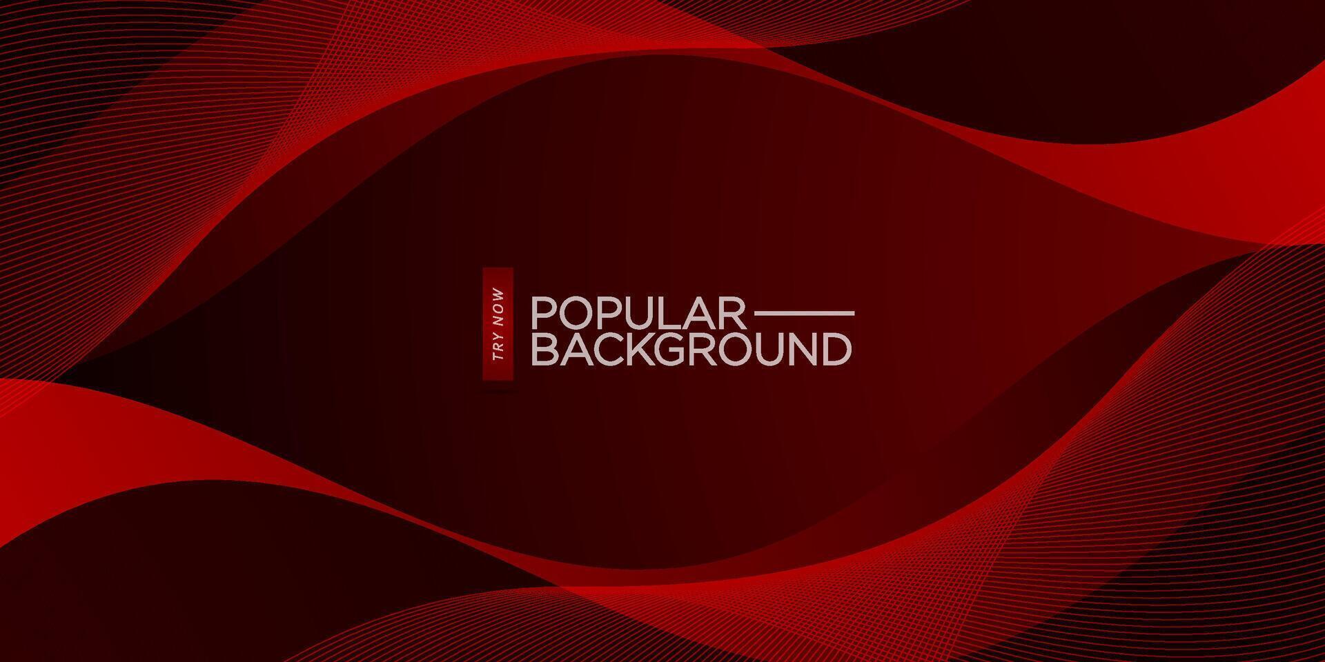 Futuristic dark red wave color background with realistic shadow and wavy line pattern design. Eps10 vector