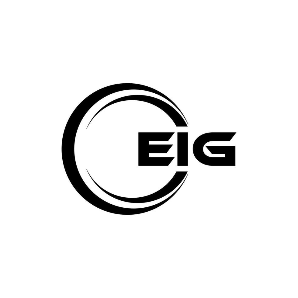 EIG Letter Logo Design, Inspiration for a Unique Identity. Modern Elegance and Creative Design. Watermark Your Success with the Striking this Logo. vector