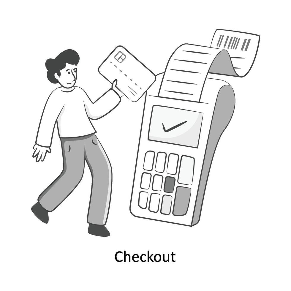 Checkout Flat Style Design Vector illustration. Stock illustration
