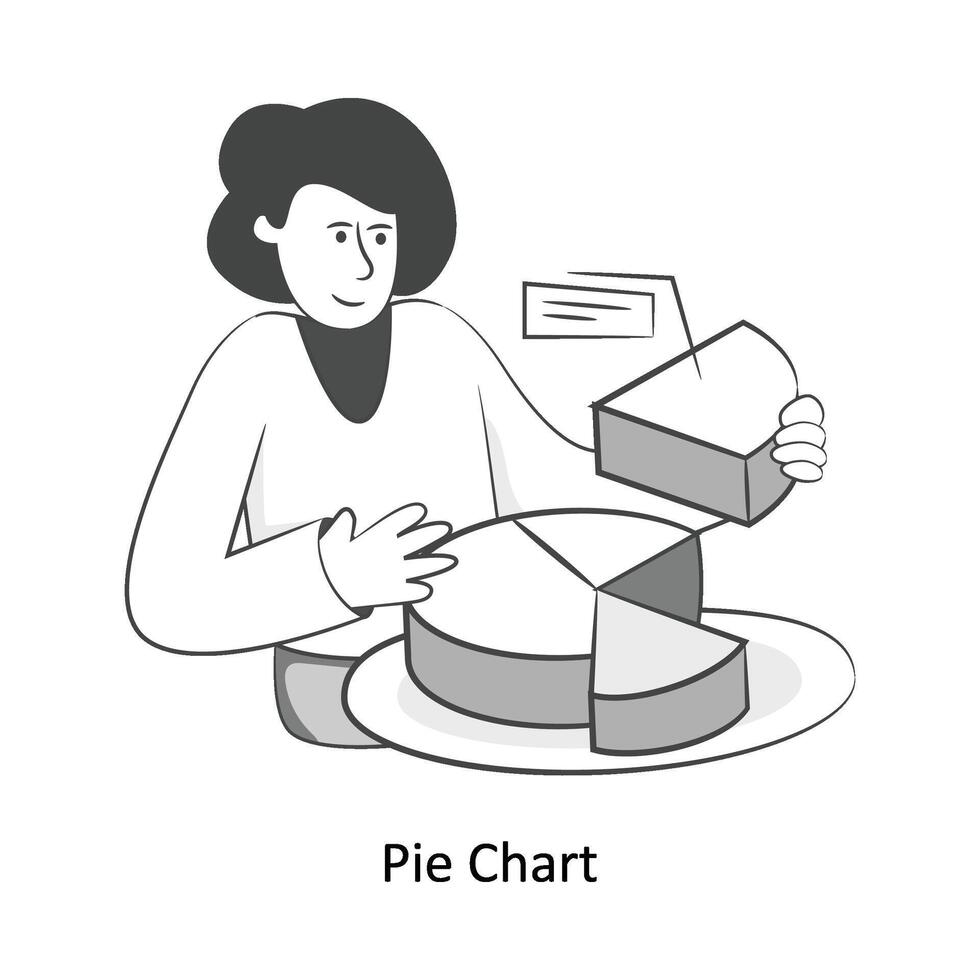 Pie Chart Flat Style Design Vector illustration. Stock illustration