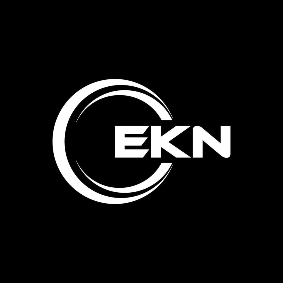 EKN Letter Logo Design, Inspiration for a Unique Identity. Modern Elegance and Creative Design. Watermark Your Success with the Striking this Logo. vector