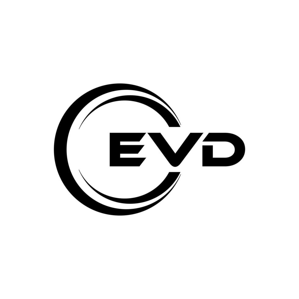 EVD Letter Logo Design, Inspiration for a Unique Identity. Modern Elegance and Creative Design. Watermark Your Success with the Striking this Logo. vector