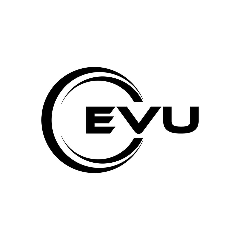 evu letra logo diseño, inspiración para un único identidad. moderno elegancia y creativo diseño. filigrana tu éxito con el sorprendentes esta logo. vector