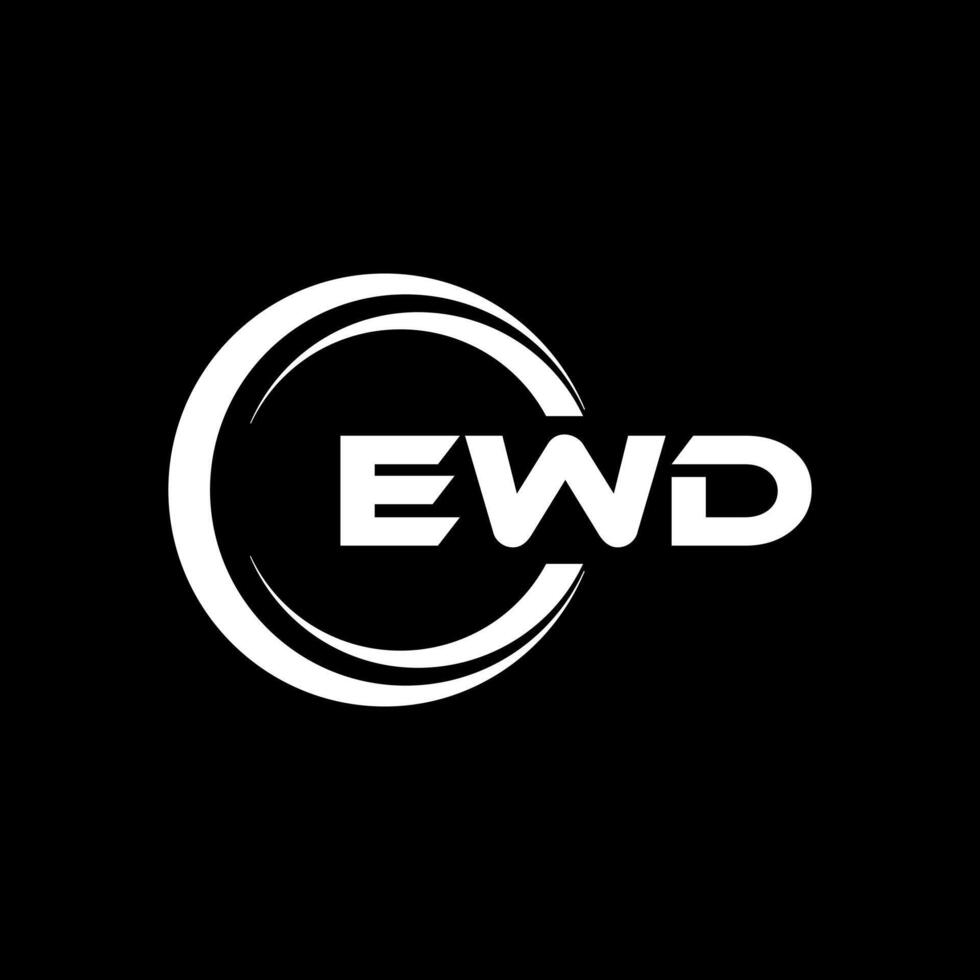 ewd letra logo diseño, inspiración para un único identidad. moderno elegancia y creativo diseño. filigrana tu éxito con el sorprendentes esta logo. vector
