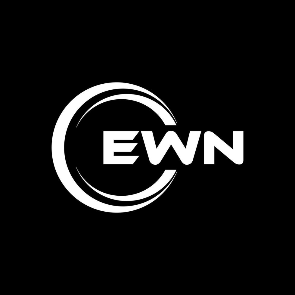 ewn letra logo diseño, inspiración para un único identidad. moderno elegancia y creativo diseño. filigrana tu éxito con el sorprendentes esta logo. vector