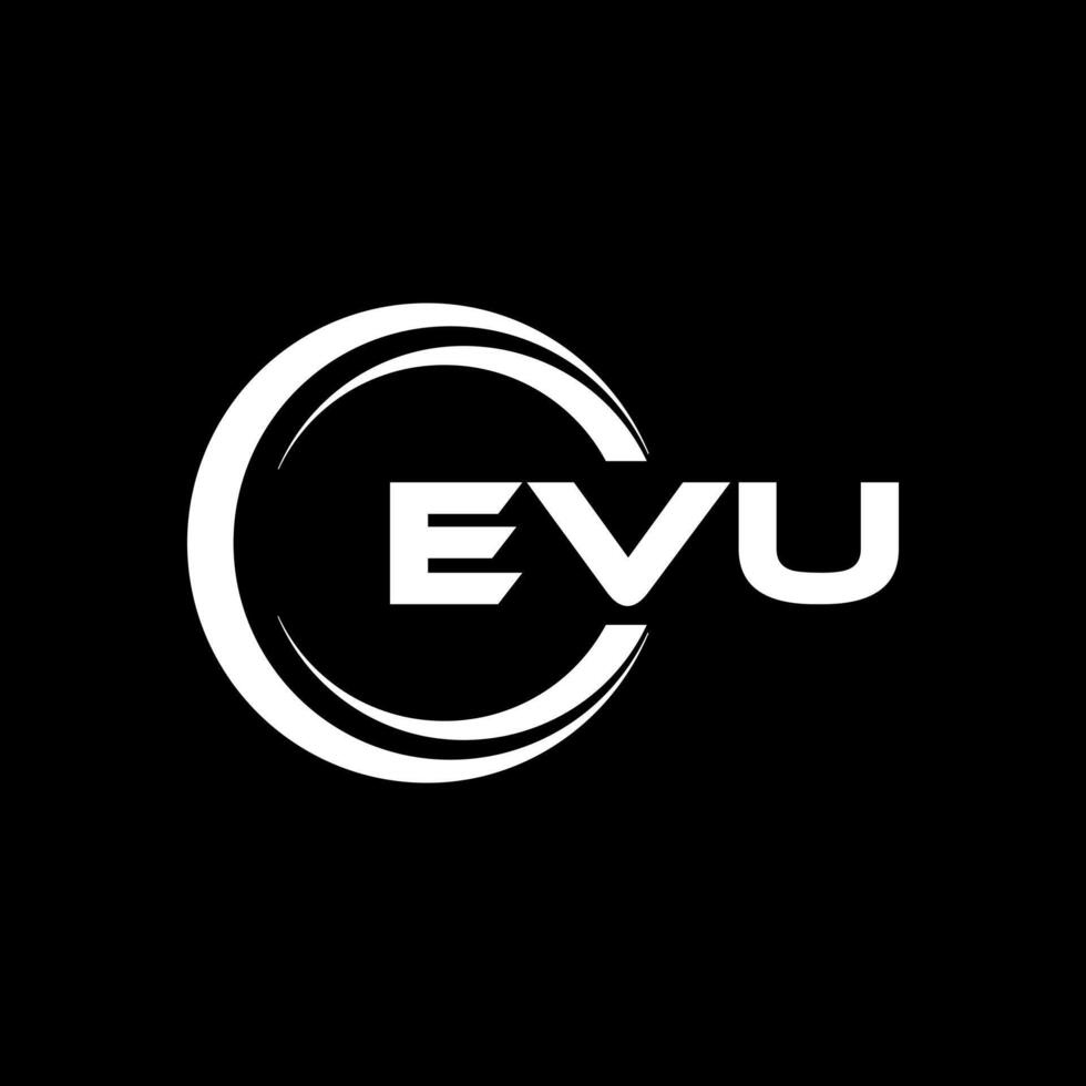 evu letra logo diseño, inspiración para un único identidad. moderno elegancia y creativo diseño. filigrana tu éxito con el sorprendentes esta logo. vector