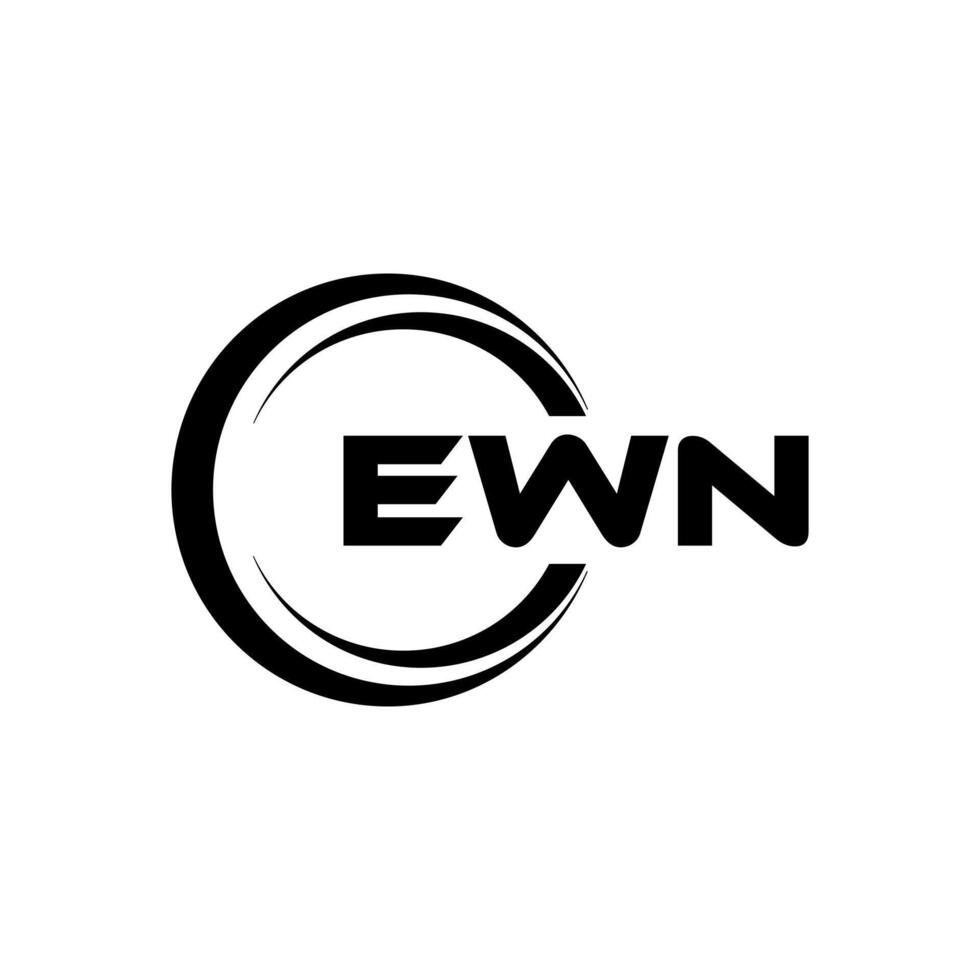 EWN Letter Logo Design, Inspiration for a Unique Identity. Modern Elegance and Creative Design. Watermark Your Success with the Striking this Logo. vector