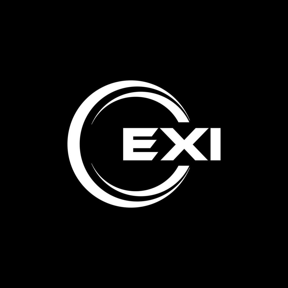 EXI Letter Logo Design, Inspiration for a Unique Identity. Modern Elegance and Creative Design. Watermark Your Success with the Striking this Logo. vector