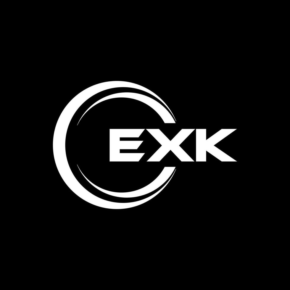 EXK Letter Logo Design, Inspiration for a Unique Identity. Modern Elegance and Creative Design. Watermark Your Success with the Striking this Logo. vector