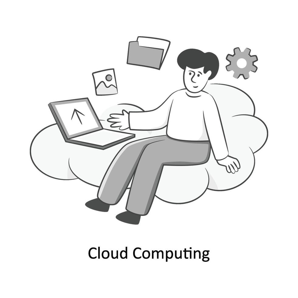 Cloud Computing Flat Style Design Vector illustration. Stock illustration