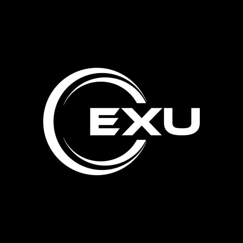 EXU Letter Logo Design, Inspiration for a Unique Identity. Modern Elegance and Creative Design. Watermark Your Success with the Striking this Logo. vector