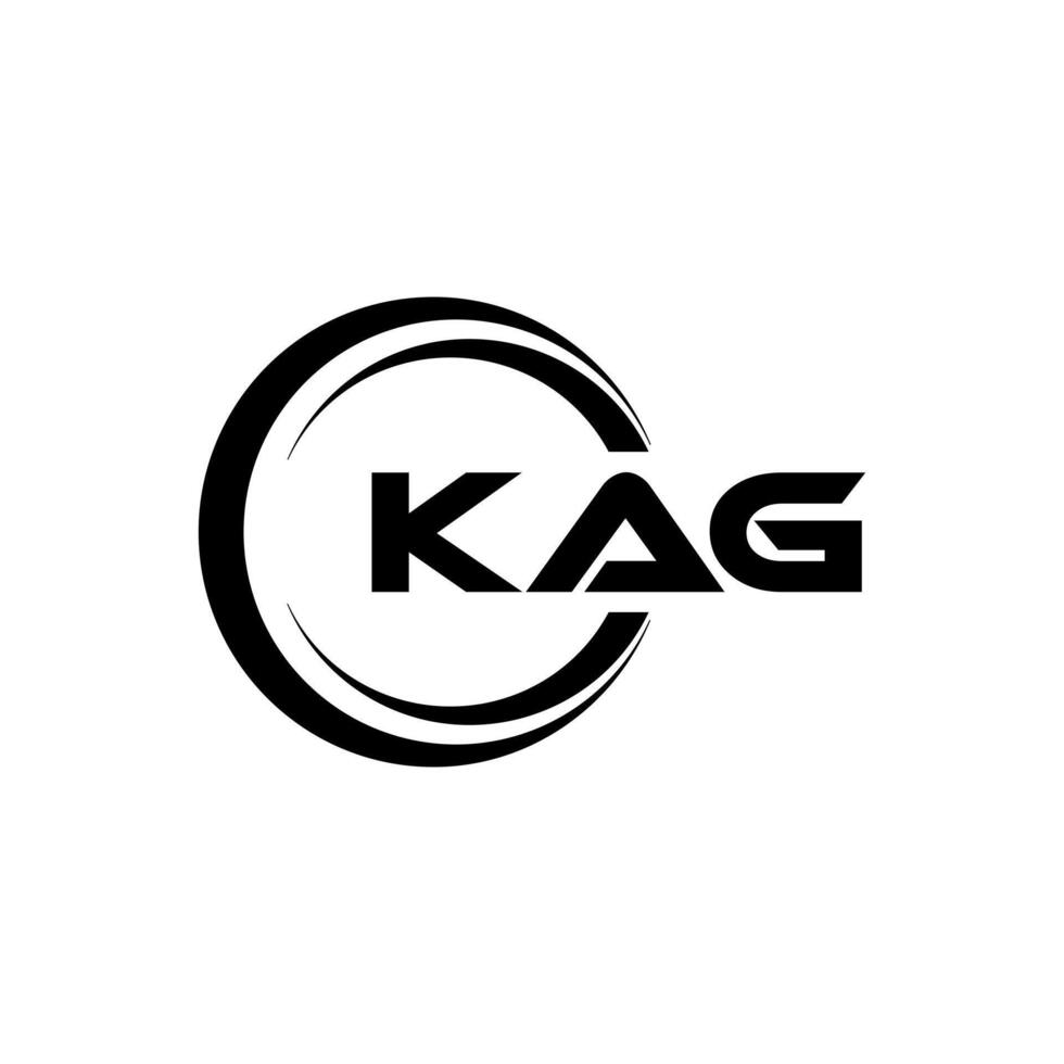 kag letra logo diseño, inspiración para un único identidad. moderno elegancia y creativo diseño. filigrana tu éxito con el sorprendentes esta logo. vector