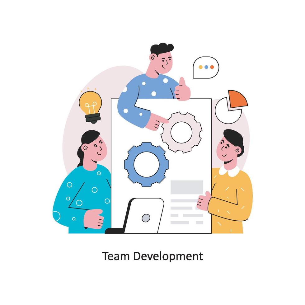 Team Development  Flat Style Design Vector illustration. Stock illustration