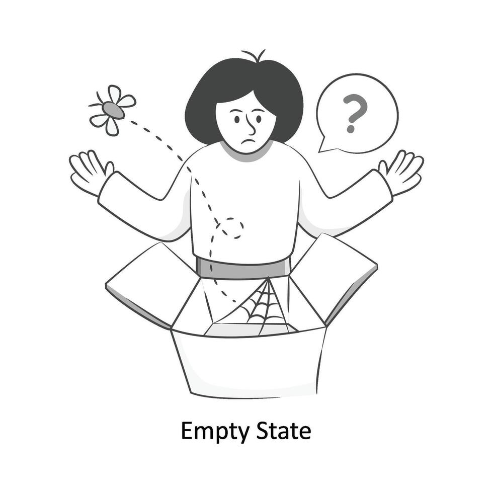 Empty State Flat Style Design Vector illustration. Stock illustration