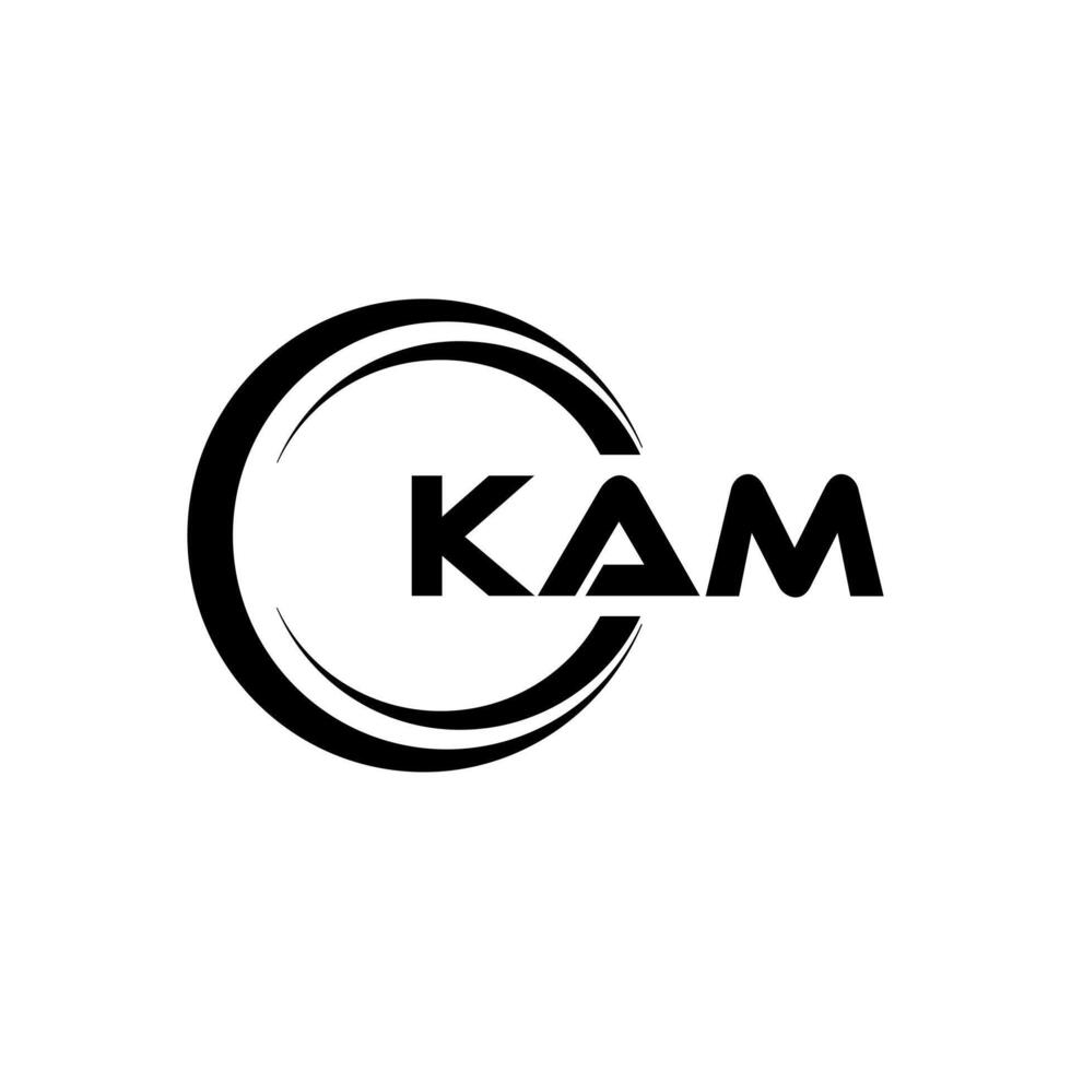 kam letra logo diseño, inspiración para un único identidad. moderno elegancia y creativo diseño. filigrana tu éxito con el sorprendentes esta logo. vector