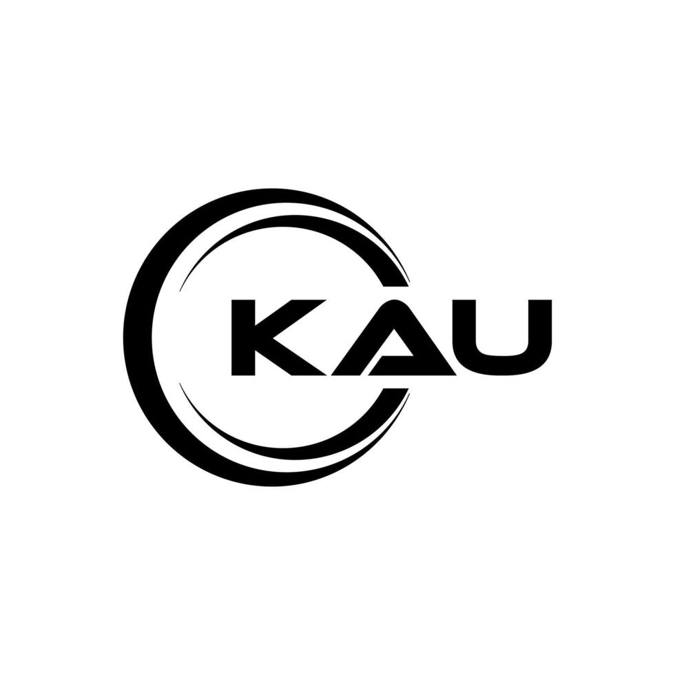 KAU Letter Logo Design, Inspiration for a Unique Identity. Modern Elegance and Creative Design. Watermark Your Success with the Striking this Logo. vector