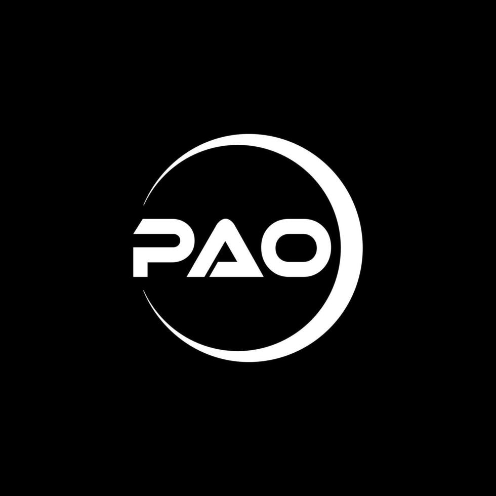 PAO Letter Logo Design, Inspiration for a Unique Identity. Modern Elegance and Creative Design. Watermark Your Success with the Striking this Logo. vector